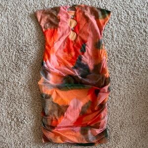 Peach-Orange mini dress